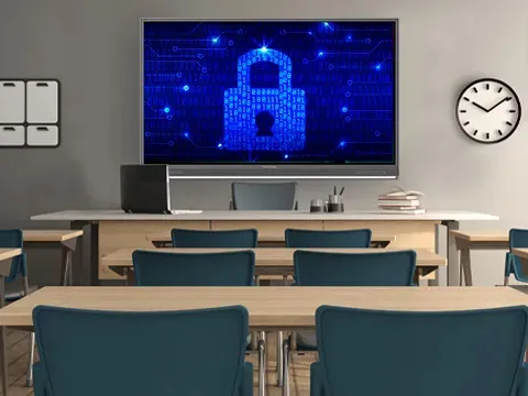 ViewBoard with Google Education Ecosystem icons on the screen