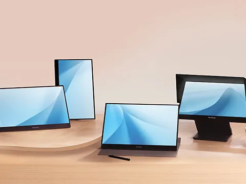 Line up of portable monitors