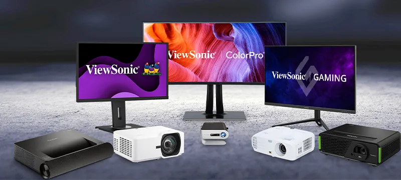 an array of monitors and projectors